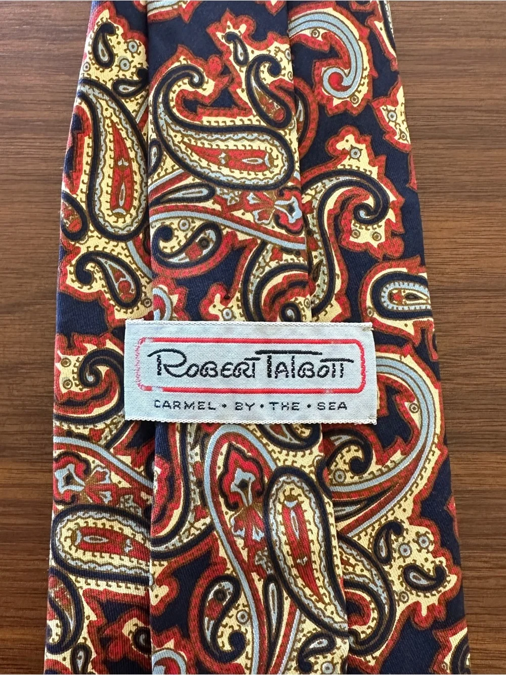 Robert Talbott Navy, Red & Gold Paisley Silk Tie